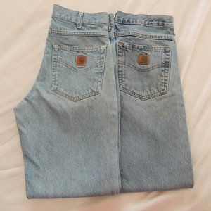 LOT OF 2 CARHARTT DENIM JEAN PANTS 31 x 32